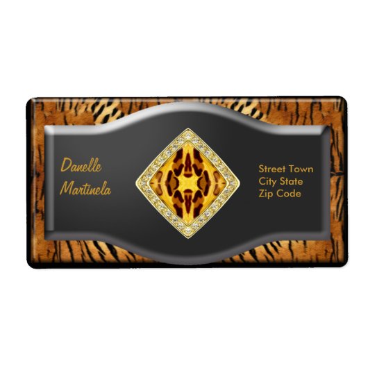Label Elegante Persoonlijke Naamlabels Stickers gr (Voorkant)