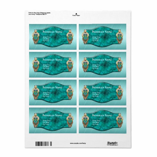 Label Elegante Zakelijke Labels Stickers groot for (Full Sheet)