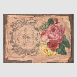  label en illustraties Shabby Chic Tissue P Tissuepapier