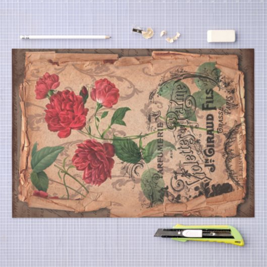 label en illustraties Shabby Chic Tissuepapier (Craft)