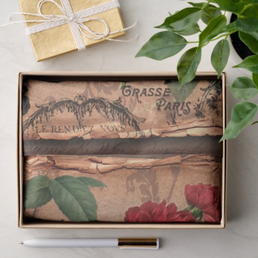 label en illustraties Shabby Chic Tissuepapier (Geschenk)