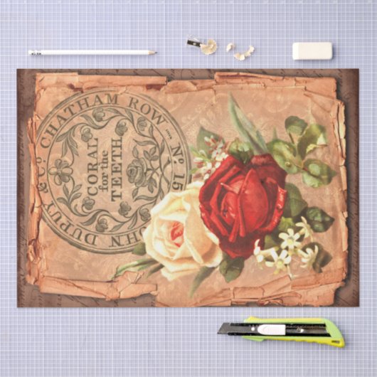 label en illustraties Shabby Chic Tissuepapier (Craft)