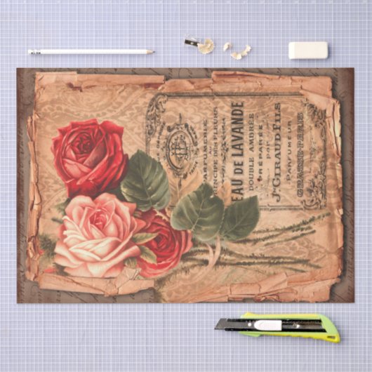 label en illustraties Shabby Chic Tissuepapier (Craft)