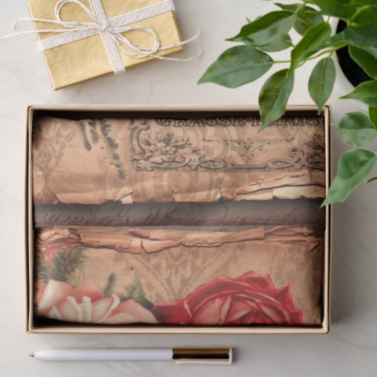 label en illustraties Shabby Chic Tissuepapier (Geschenk)