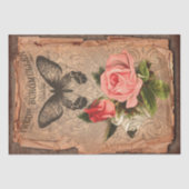 label en illustraties Shabby Chic Tissuepapier (Voorkant)
