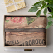  label en illustraties Shabby Chic Tissuepapier (Geschenk)