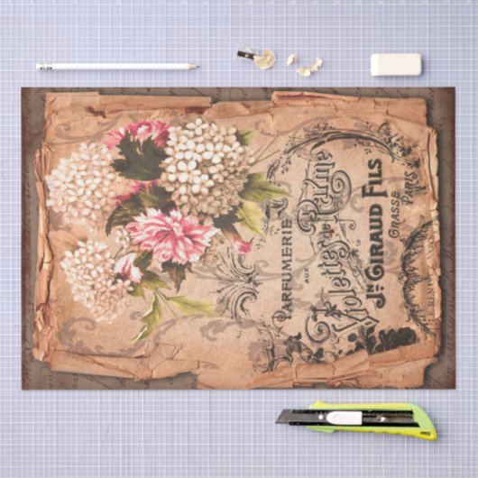 label en illustraties Shabby Chic Tissuepapier (Craft)