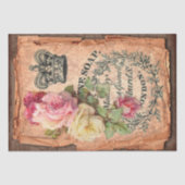 label en illustraties Shabby Chic Tissuepapier (Voorkant)