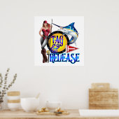 Label en release Vist Pinup Girl Poster (Keuken)