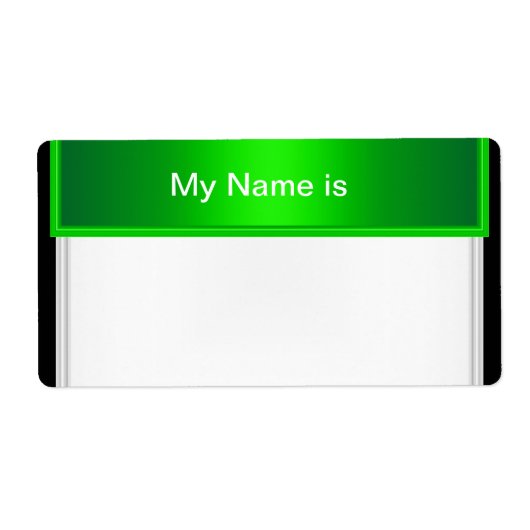 Label Feestnaam Tag Groen (Voorkant)