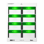 Label Feestnaam Tag Groen (Full Sheet)