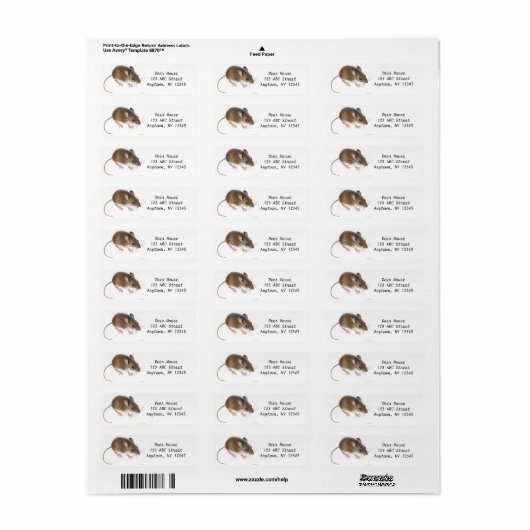  label Field Deer Mouse (Full Sheet)