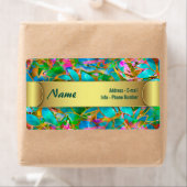 Label Floral Abstract Glas in lood (Insitu)