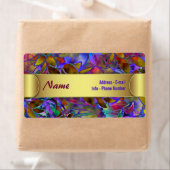 Label Floral Abstract Glas in lood (Insitu)