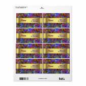 Label Floral Abstract Glas in lood (Full Sheet)