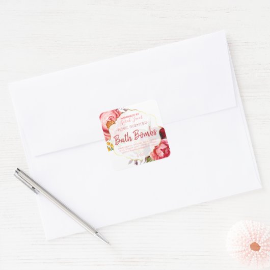  label Floral Bath Bomb (Envelop)