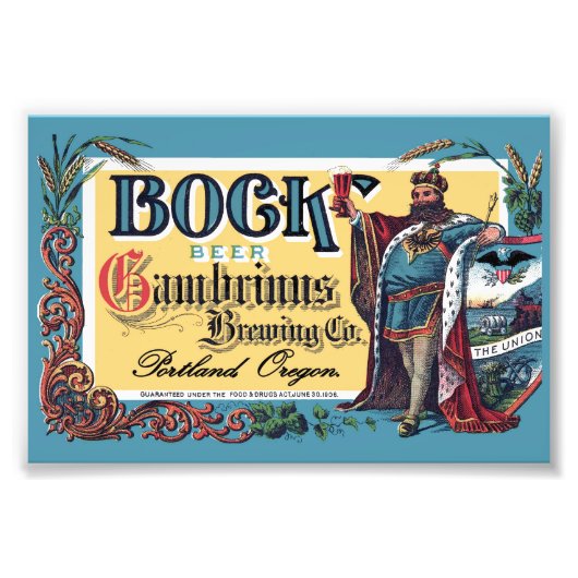 Label Gambrinus_Bock Foto Afdruk (Voorkant)