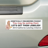Label Genetisch gemodificeerde Bumpersticker van l (Op auto)