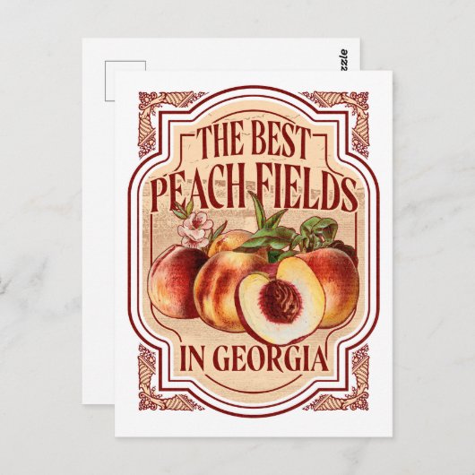  label Georgia Peachs Briefkaart (Voorkant / Achterkant)