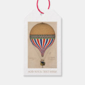 Label GIFT : FRANCH HOT AIR BALLOON Cadeaulabel (Voorkant)