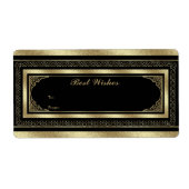 Label Gift Label Brocade Zwart Goud (Voorkant)