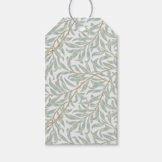 Label GIFT : WILLIAM MORRIS : WILLOW ONTWERP Cadeaulabel (Voorkant)