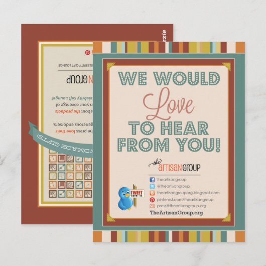 LABEL Golden Wereldbollen Press Briefkaart (Voorkant / Achterkant)