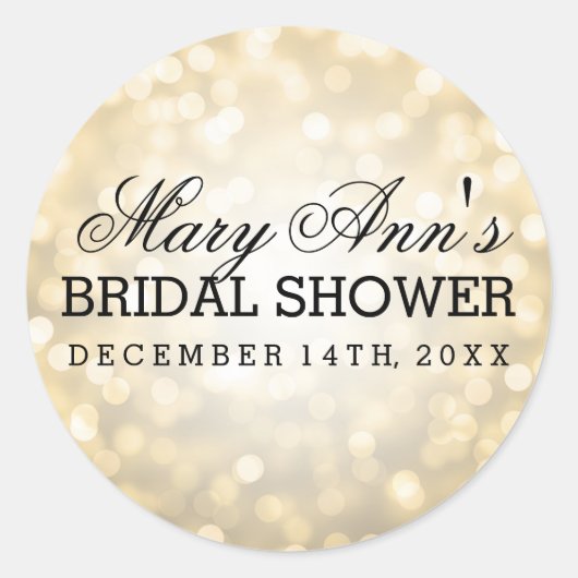 Label gouden glitter-lights (Voorkant)