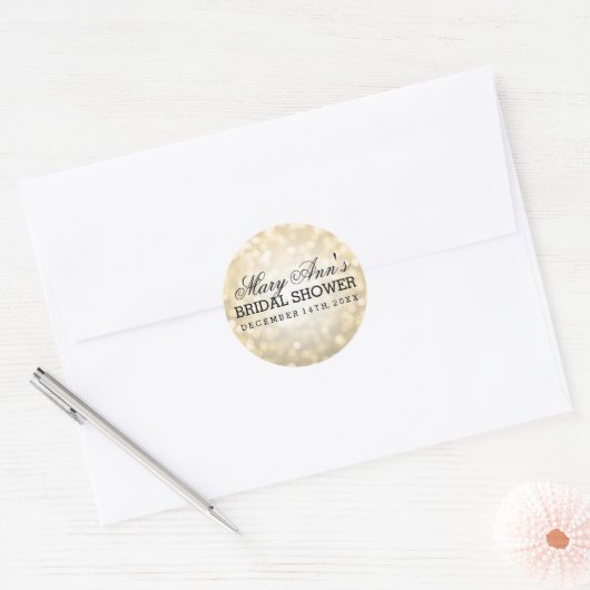 Label gouden glitter-lights (Envelop)