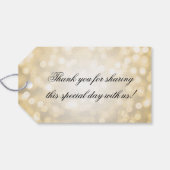 Label gouden glitter-lights cadeaulabel (Achterkant Horizontaal)