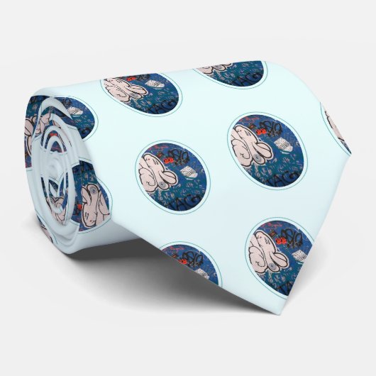 "Label" Graffiti Stropdas (Opgerold)