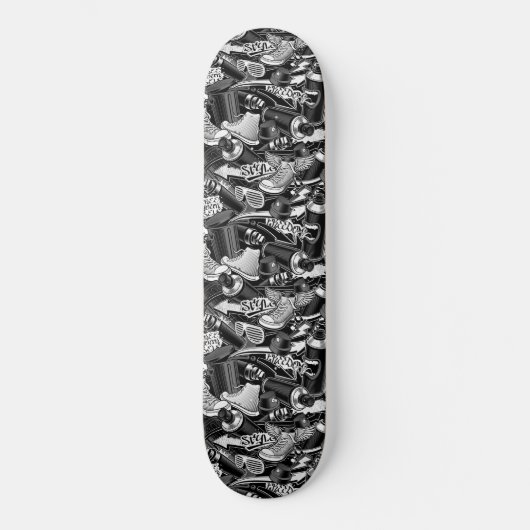 Label Grafitti Patterned Skateboard (Voorkant)