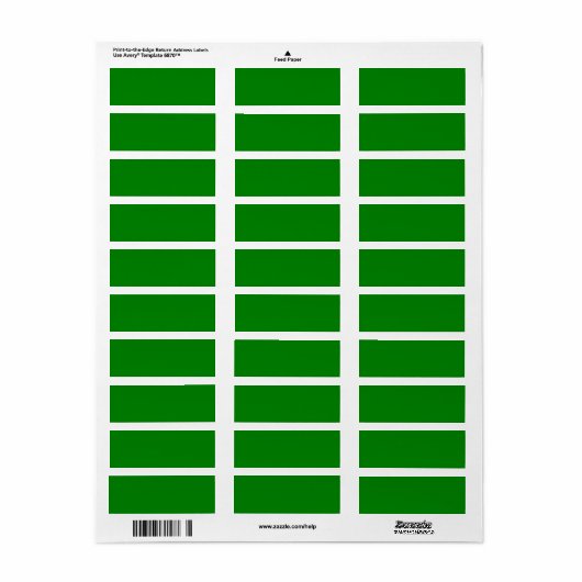 Label groen retouradres (Full Sheet)
