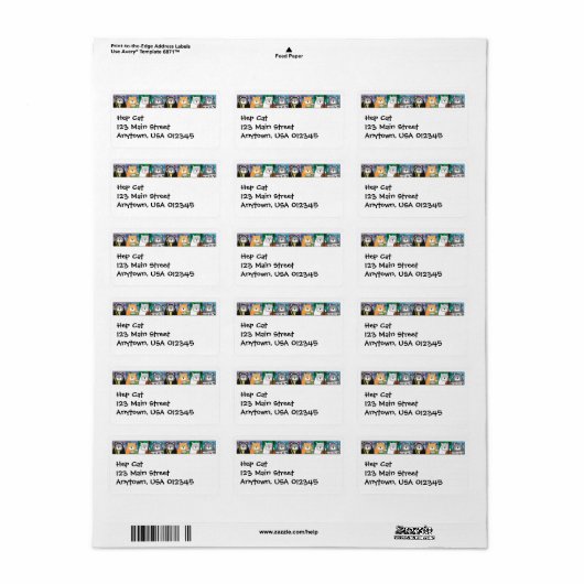 Label Hep Cat-adres (Full Sheet)