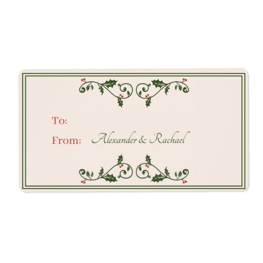 Label Holly Berry (Voorkant)