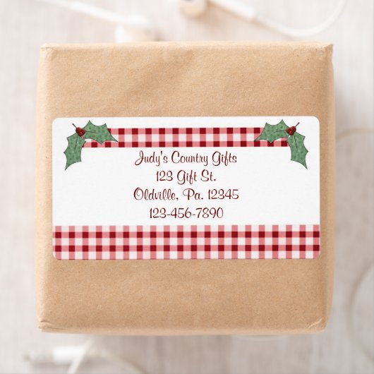 Label Holly en Gingham (Insitu)
