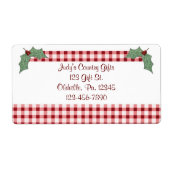 Label Holly en Gingham (Voorkant)