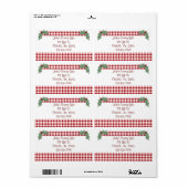 Label Holly en Gingham (Full Sheet)