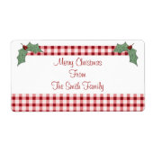 Label Holly en Gingham (Voorkant)
