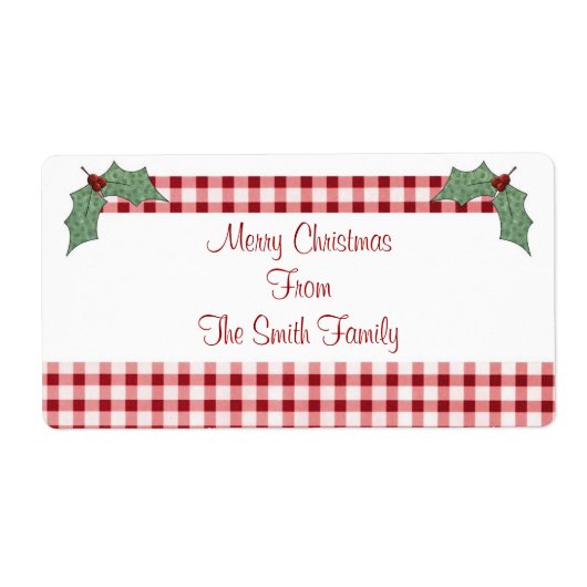 Label Holly en Gingham (Voorkant)