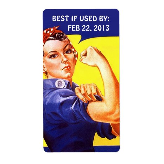 Label Home Canning Baking Rosie w / BEST INDIEN GE (Voorkant)