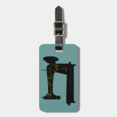 Label ID naaigmachine Bagagelabel (Voorkant verticaal)