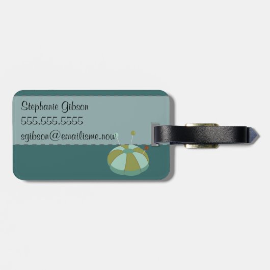 Label ID  naaigmachine Bagagelabel (Achterkant horizontaal)