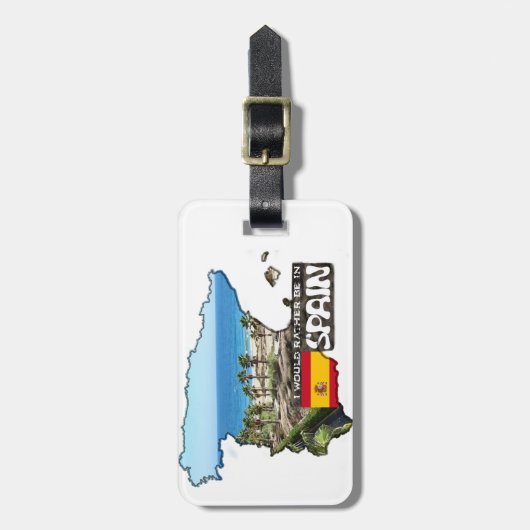 [Label] Ik zou liever in Spanje zijn Bagagelabel (Voorkant verticaal)