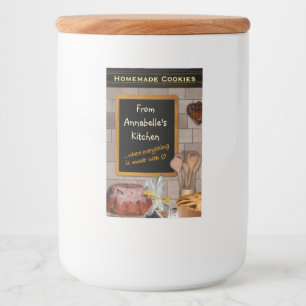  label invoegen jouw naam! voedselcontainer etiket