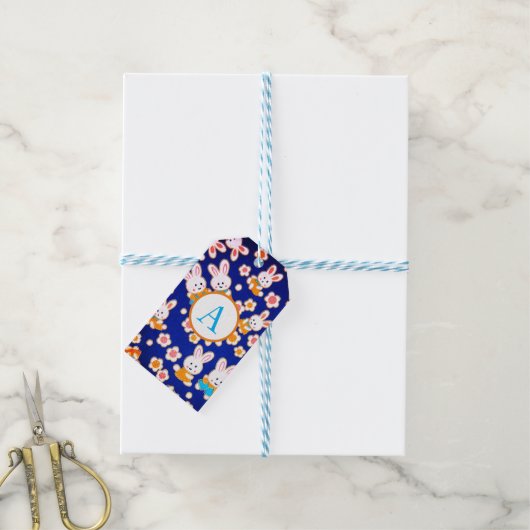 Label JAPANESE BUNNEN EN STROMEN ZEER INITIAAL Cadeaulabel (Met Touw)