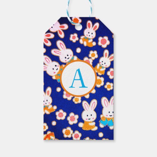 Label JAPANESE BUNNEN EN STROMEN ZEER INITIAAL Cadeaulabel (Voorkant)