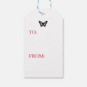 Label JAPANESE BUTTERFLIES MET TWILICHTBLAUW Cadeaulabel (Achterkant)