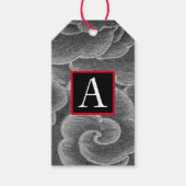 Label JAPANS CLOUD PATROON CUSTOM INITIAAL Cadeaulabel (Voorkant)