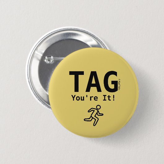 LABEL (je bent het) - een MisterP Button (Voorkant /achterkant)